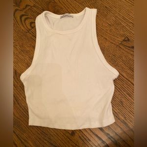 zara high neck tank white Womens M
